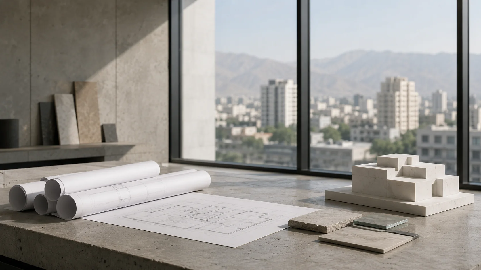 فضای طراحی مهندسی با نقشه و مدل سازه در تهران